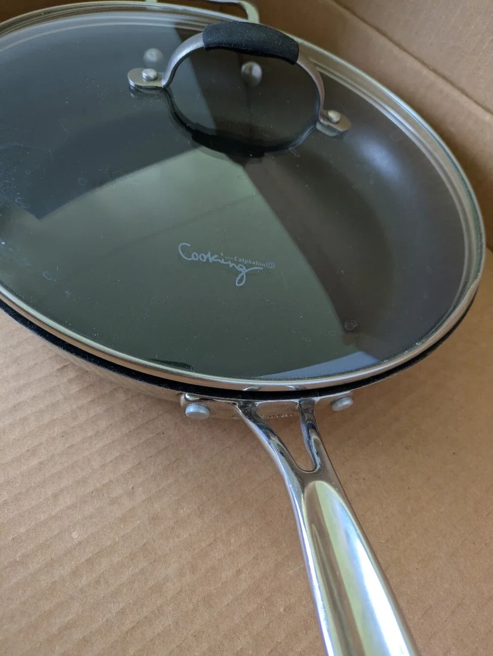 Cuisinart Stainless Steel Skillet with Lid 12 Inch Model 722-30 HNS Non Stick